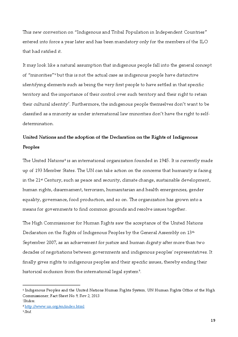 Estratto dalla tesi: The Rights of Indigenous Peoples: Mapuche case