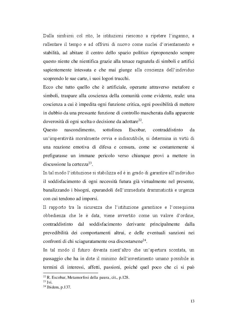 Estratto dalla tesi: Paura dello straniero e simbolica dello spazio