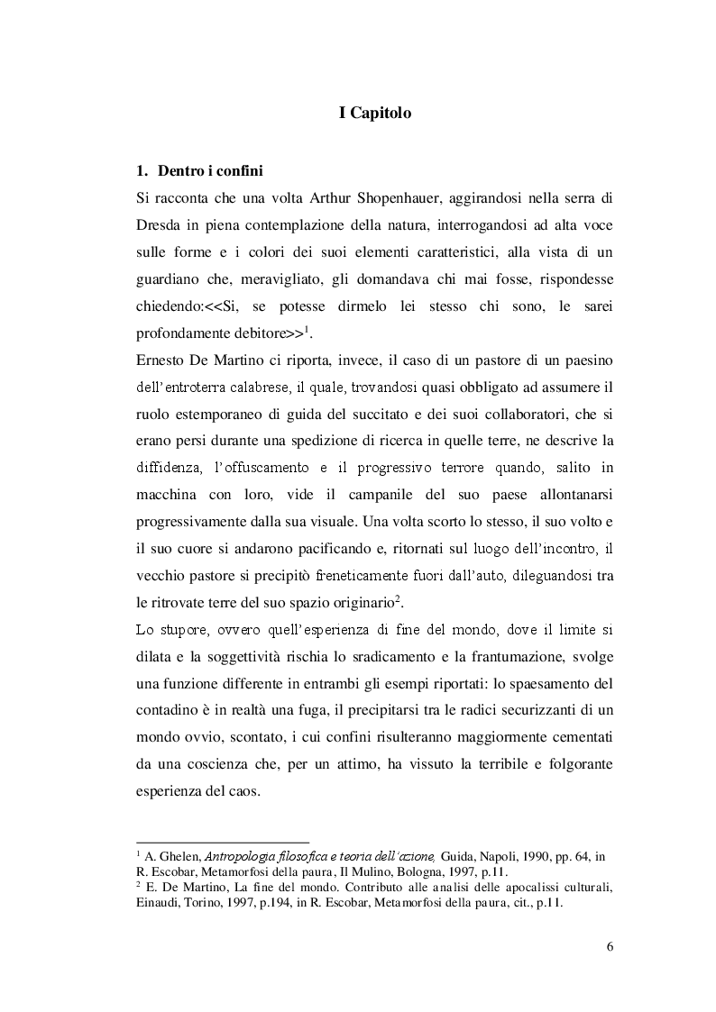 Anteprima della tesi: Paura dello straniero e simbolica dello spazio, Pagina 4