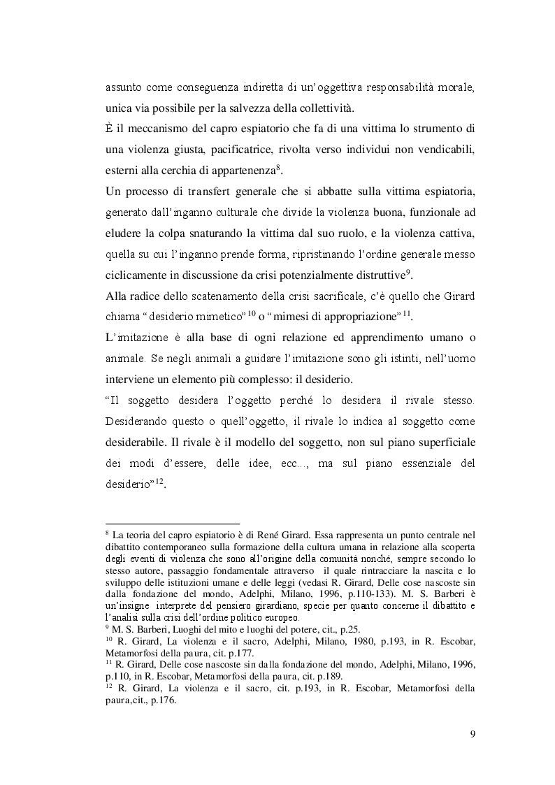 Anteprima della tesi: Paura dello straniero e simbolica dello spazio, Pagina 7
