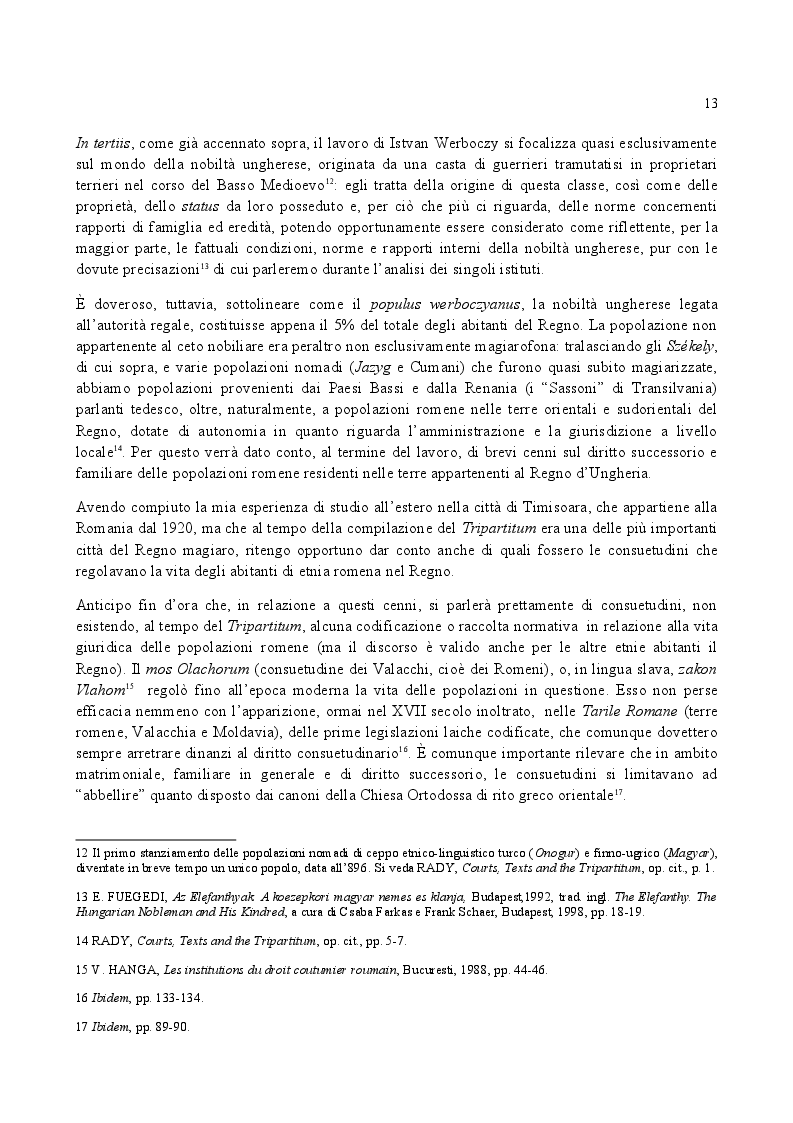Anteprima della tesi: Famiglia e Successioni in Ungheria tra tardo Medioevo e prima Età moderna: il Tripartitum di Istvan Werboczy (1517), Pagina 6