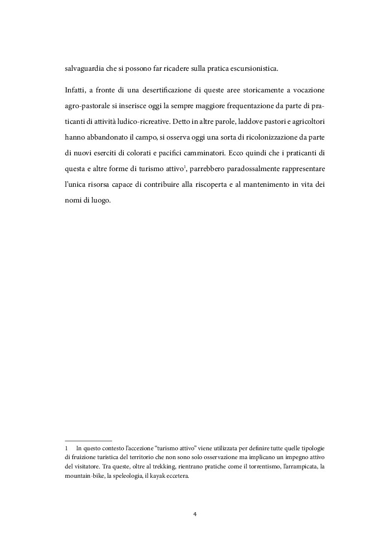 Anteprima della tesi: Il ruolo dei nomi di luogo nel processo di valorizzazione turistica, Pagina 3