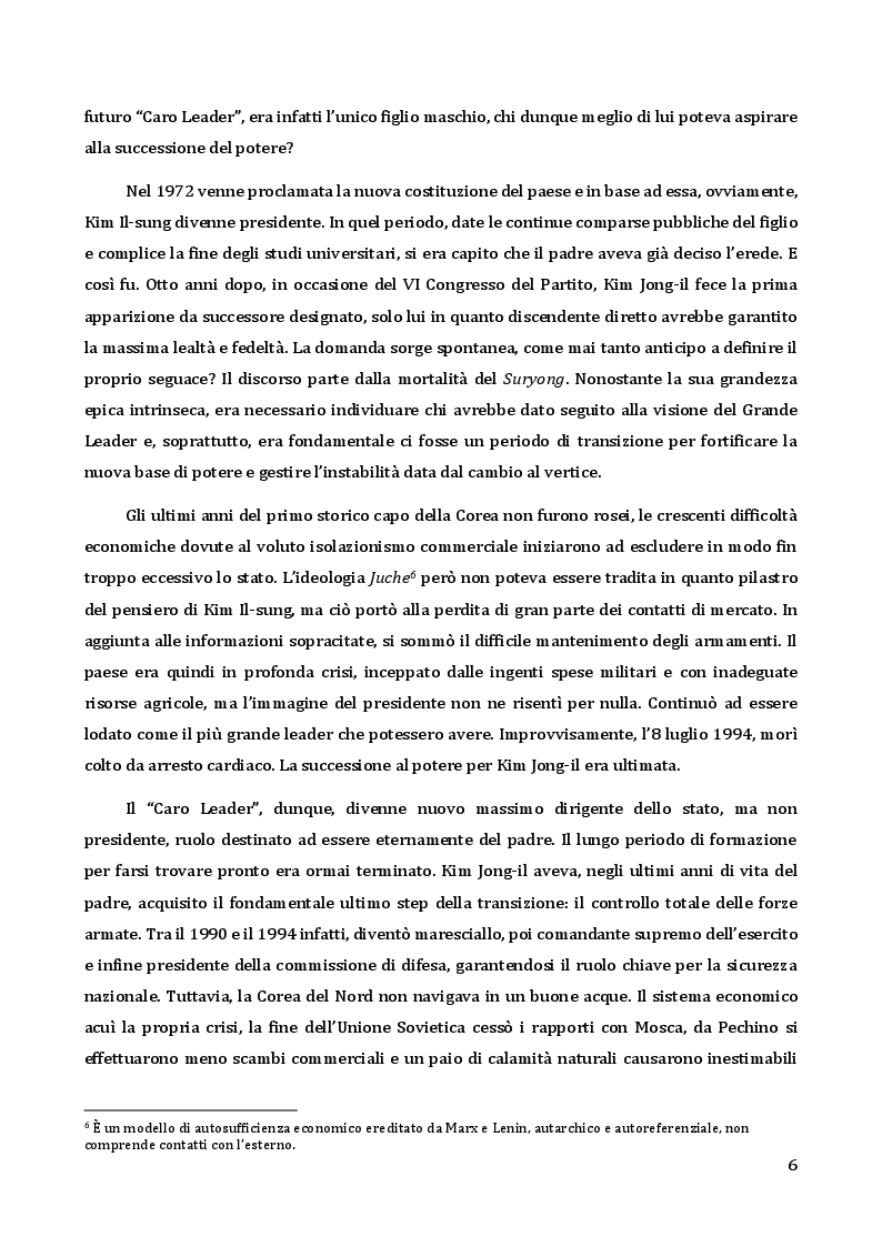 Estratto dalla tesi: Analisi da un punto di vista sociologico e comunicativo del regime di Kim Jong-un