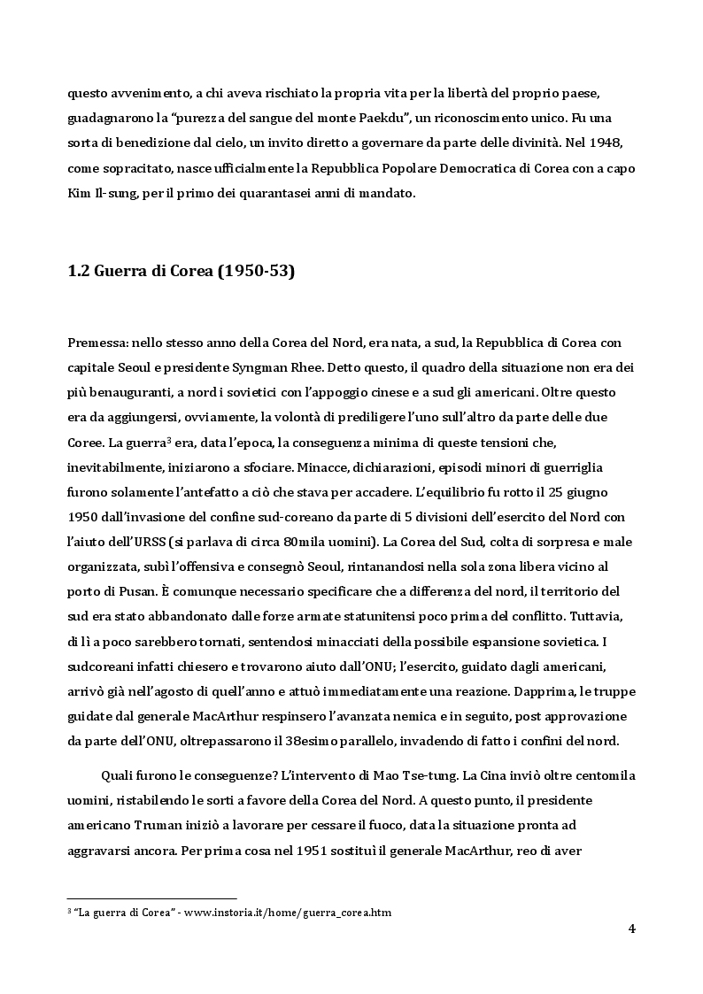 Anteprima della tesi: Analisi da un punto di vista sociologico e comunicativo del regime di Kim Jong-un, Pagina 5