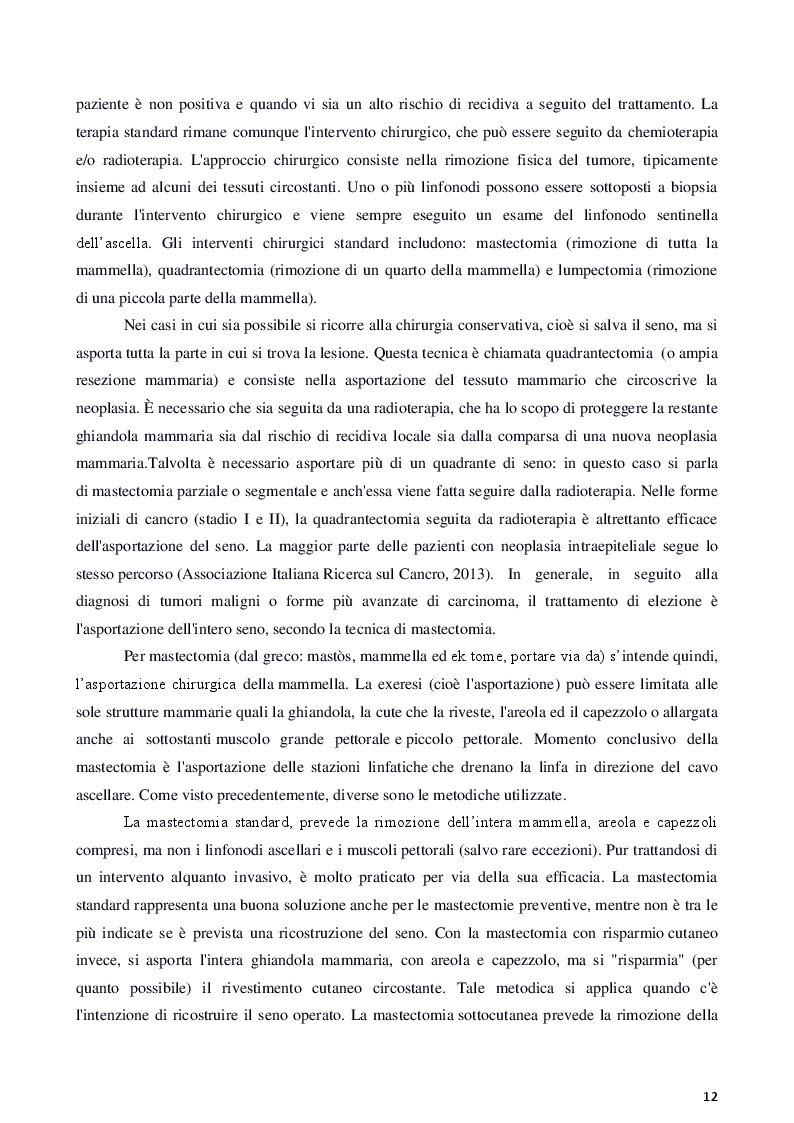 Estratto dalla tesi: Isterectomia, ovariectomia e mastectomia: conseguenze psicologiche, sessuali, sociali e strategie d'intervento