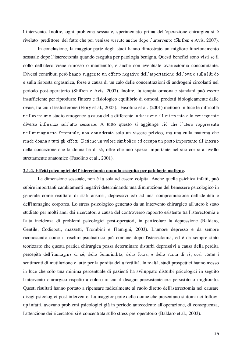 Anteprima della tesi: Isterectomia, ovariectomia e mastectomia: conseguenze psicologiche, sessuali, sociali e strategie d'intervento, Pagina 5