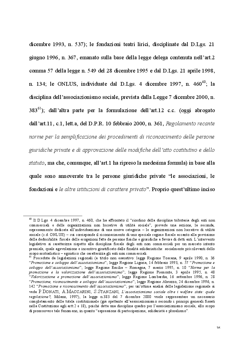 Anteprima della tesi: L'esercizio dell'attività d'impresa da parte delle Associazioni e delle Fondazioni, Pagina 4