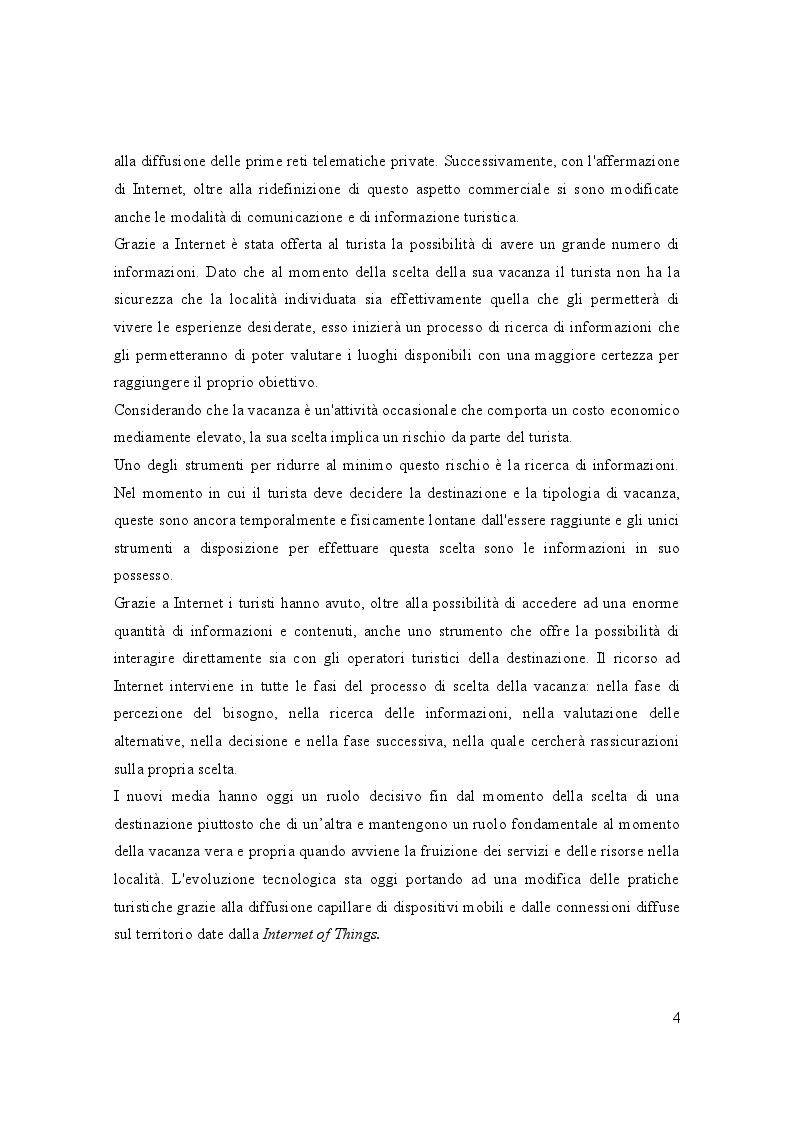 Anteprima della tesi: Turismo e media digitali: Smart tourism e sue applicazioni, Pagina 3
