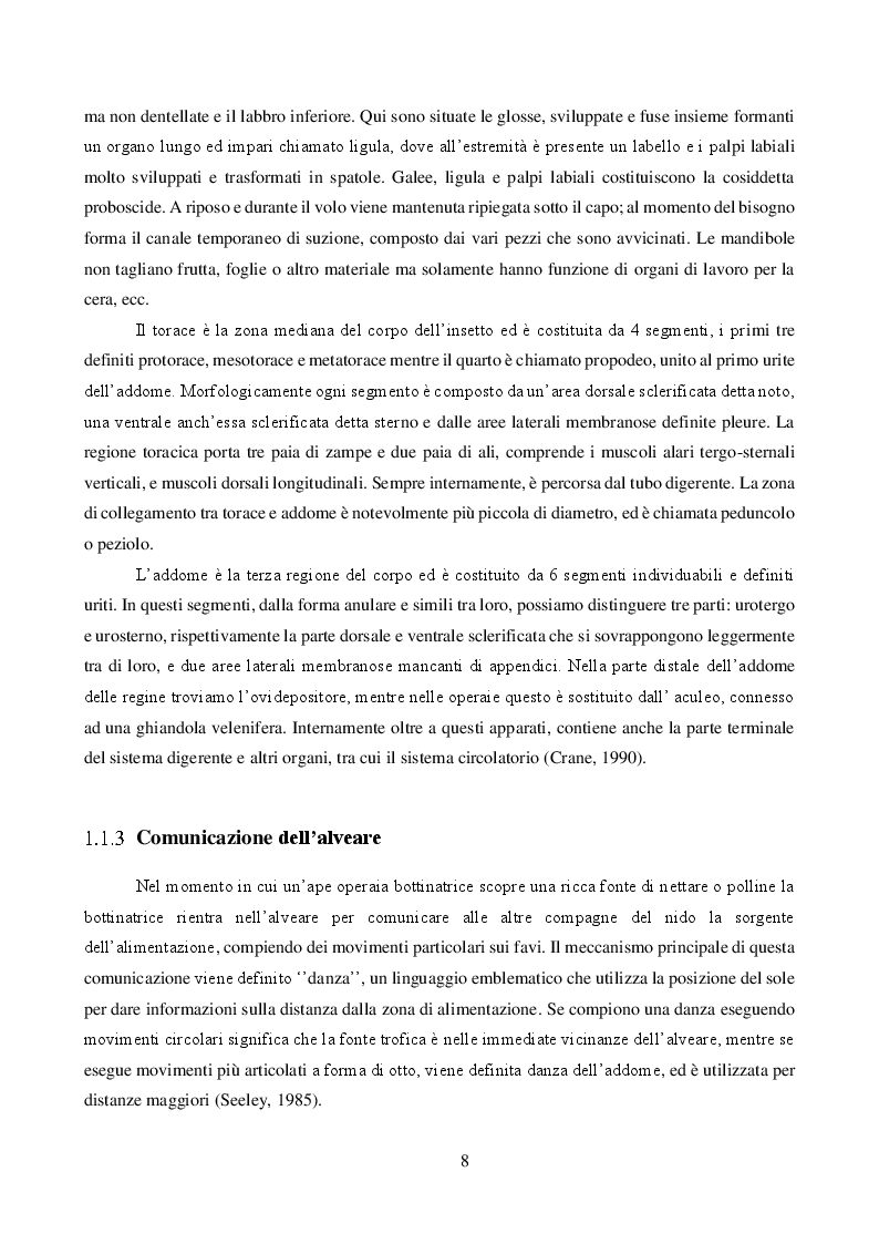 Anteprima della tesi: Effetto combinato dei pesticidi neonicotinoidi e della qualità dell'alimentazione sul metabolismo dei carboidrati in Apis mellifera, Pagina 5