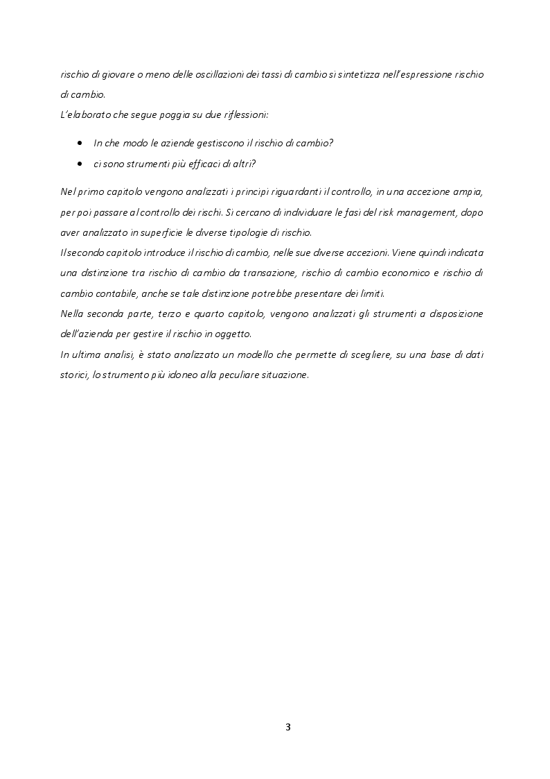 Anteprima della tesi: Strumenti derivati e gestione del rischio di cambio, Pagina 4