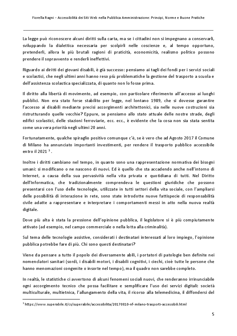 Anteprima della tesi: Accessibilità dei Siti Web nella Pubblica Amministrazione: Principi, Norme e Buone Pratiche, Pagina 4