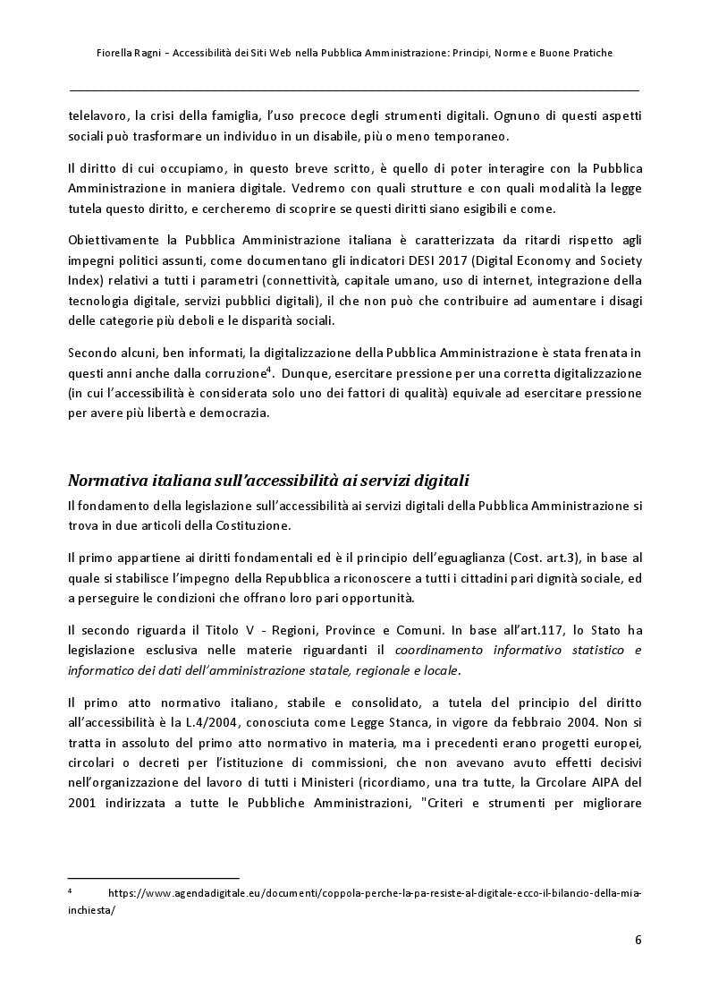 Anteprima della tesi: Accessibilità dei Siti Web nella Pubblica Amministrazione: Principi, Norme e Buone Pratiche, Pagina 5