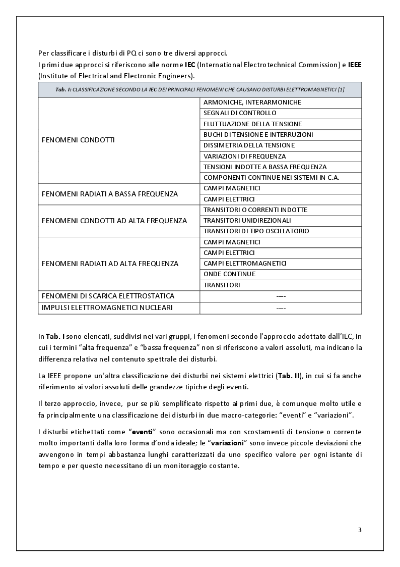 Anteprima della tesi: Buchi di Tensione - Caratterizzazione dei buchi di tensione, analisi e valutazione dei dati relativi a questi disturbi di Power Quality estrapolati dal sito QuEEN, Pagina 3