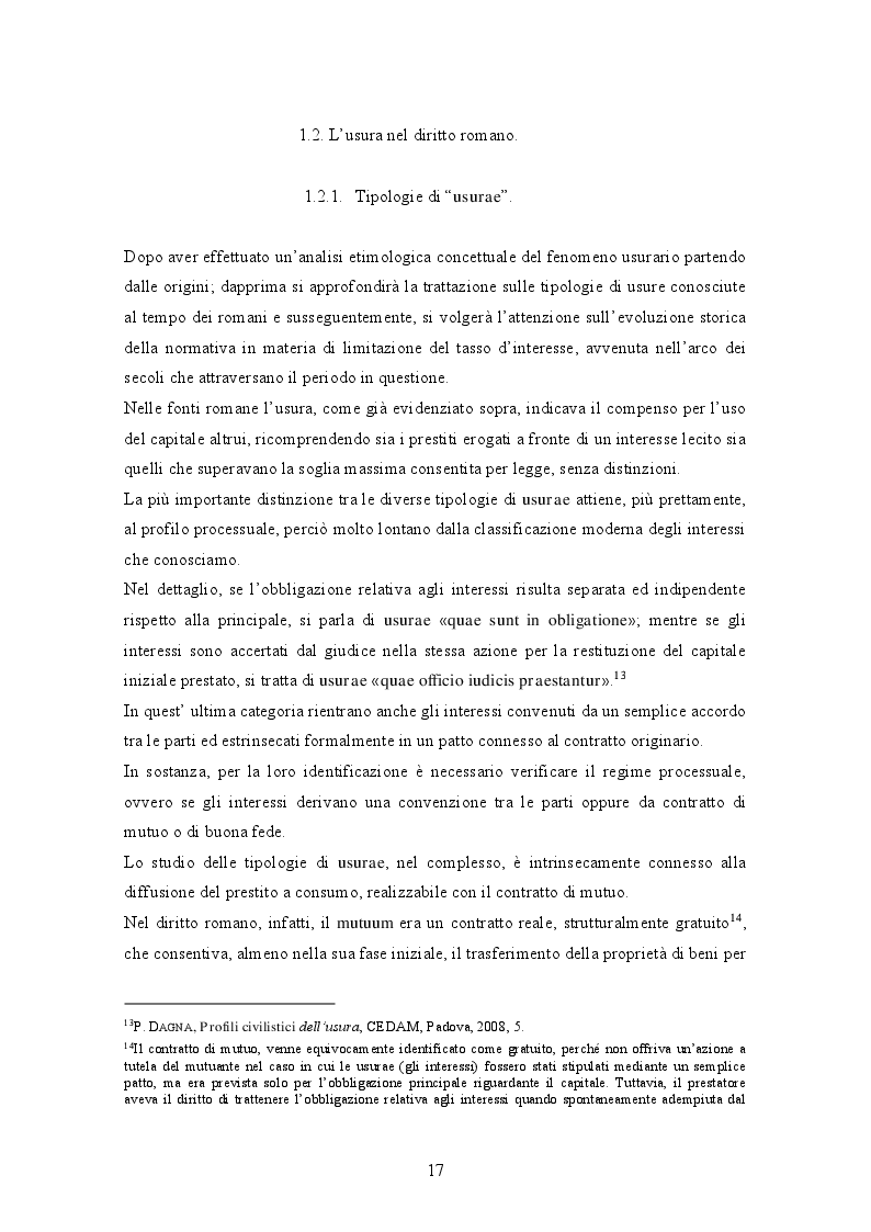 Estratto dalla tesi: L'usura bancaria: la disciplina penalistica e i riflessi economici