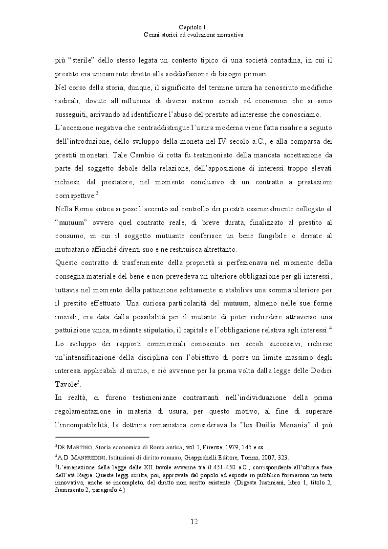 Anteprima della tesi: L'usura bancaria: la disciplina penalistica e i riflessi economici, Pagina 5