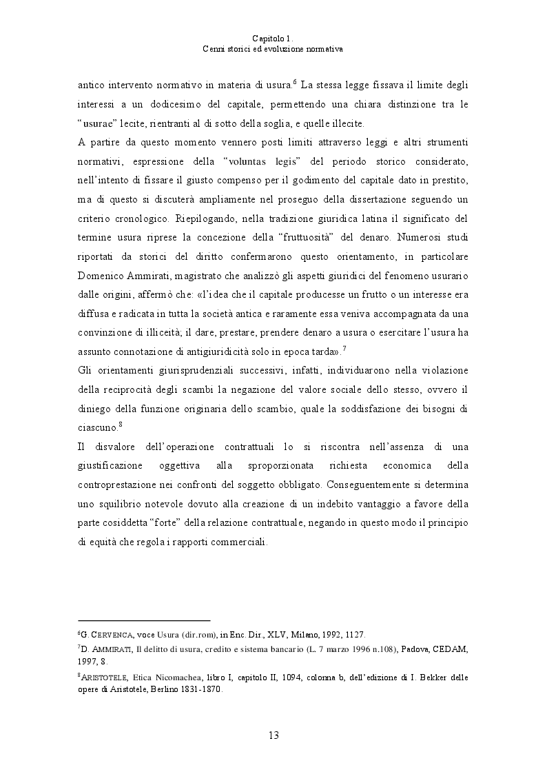 Anteprima della tesi: L'usura bancaria: la disciplina penalistica e i riflessi economici, Pagina 6