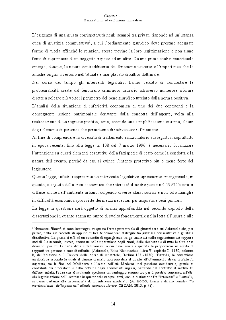 Anteprima della tesi: L'usura bancaria: la disciplina penalistica e i riflessi economici, Pagina 7