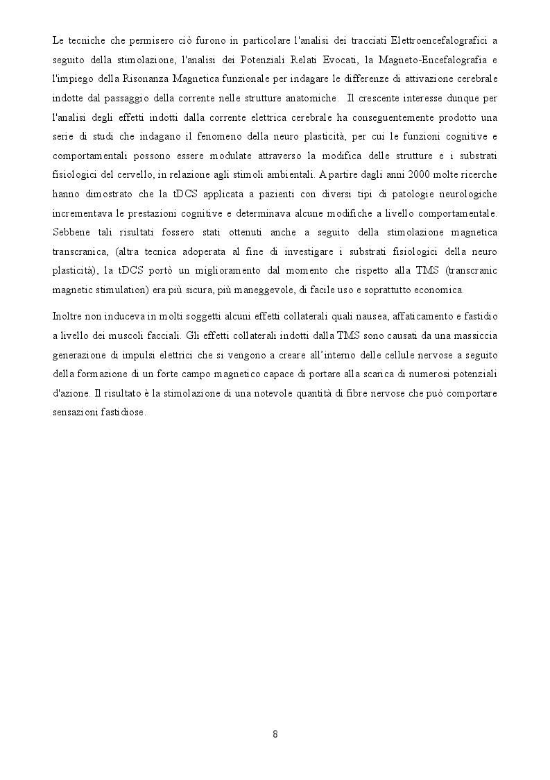Anteprima della tesi: Uno studio degli effetti della tDCS sui processi di apprendimento visuo-spaziale, Pagina 3