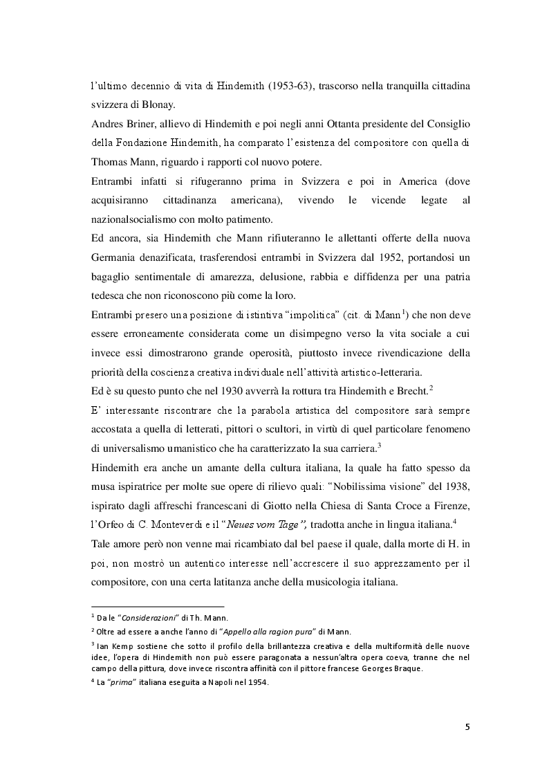 Anteprima della tesi: P. Hindemith: l’eclettismo irriverente degli Anni Venti. Rifondazione armonica e sguardo al passato nel Terzo Reich, Pagina 3