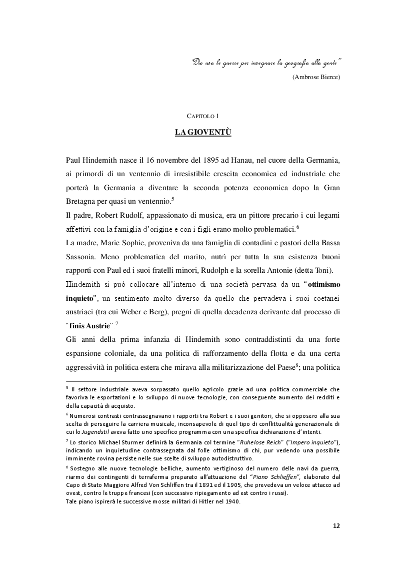 Anteprima della tesi: P. Hindemith: l’eclettismo irriverente degli Anni Venti. Rifondazione armonica e sguardo al passato nel Terzo Reich, Pagina 5