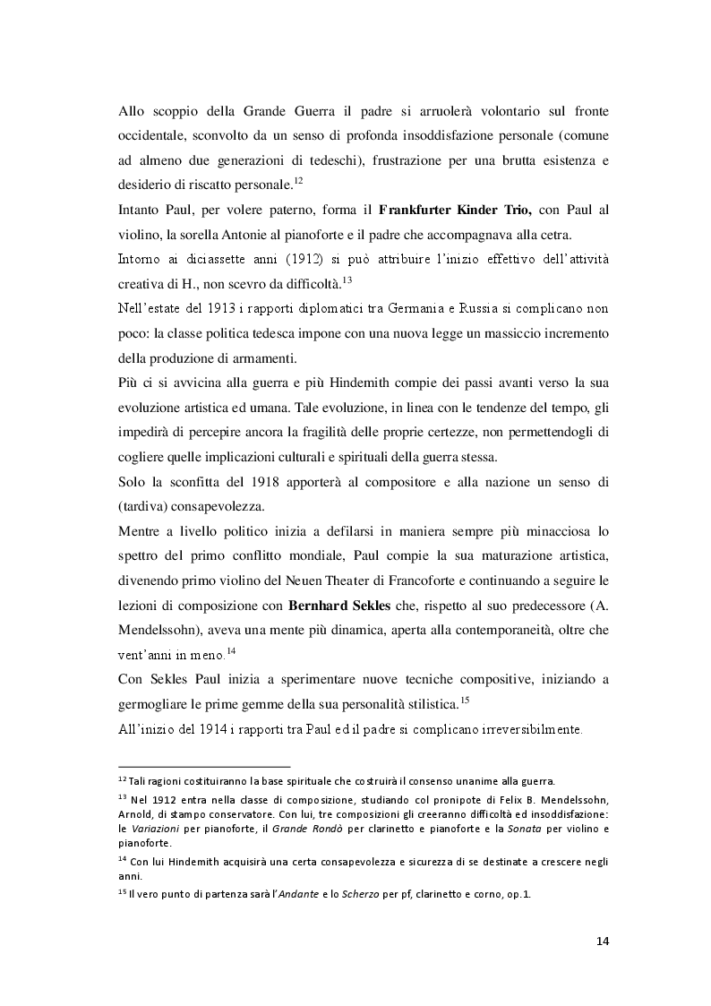 Anteprima della tesi: P. Hindemith: l’eclettismo irriverente degli Anni Venti. Rifondazione armonica e sguardo al passato nel Terzo Reich, Pagina 7