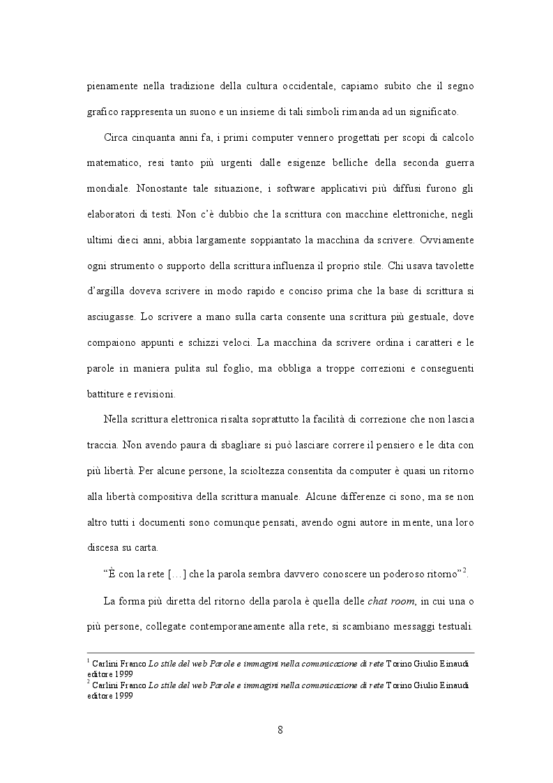 Anteprima della tesi: Il linguaggio della telefonia mobile. SMStory: Romeo e Giulietta e l'amore in epoca digitale., Pagina 5