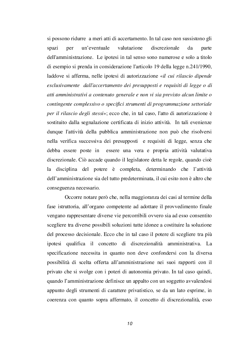 Estratto dalla tesi: Discrezionalità amministrativa e tecnica. Vizi dell'atto amministrativo