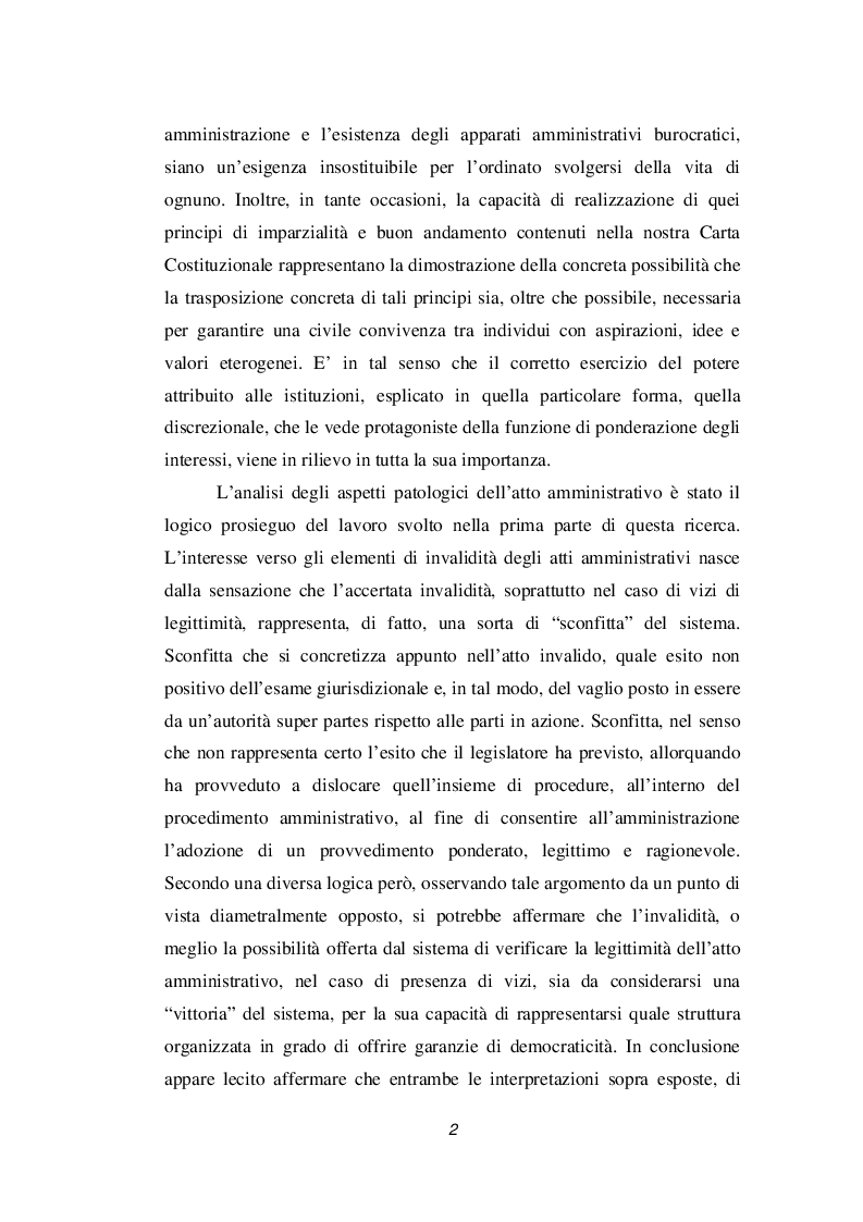 Anteprima della tesi: Discrezionalità amministrativa e tecnica. Vizi dell'atto amministrativo, Pagina 3