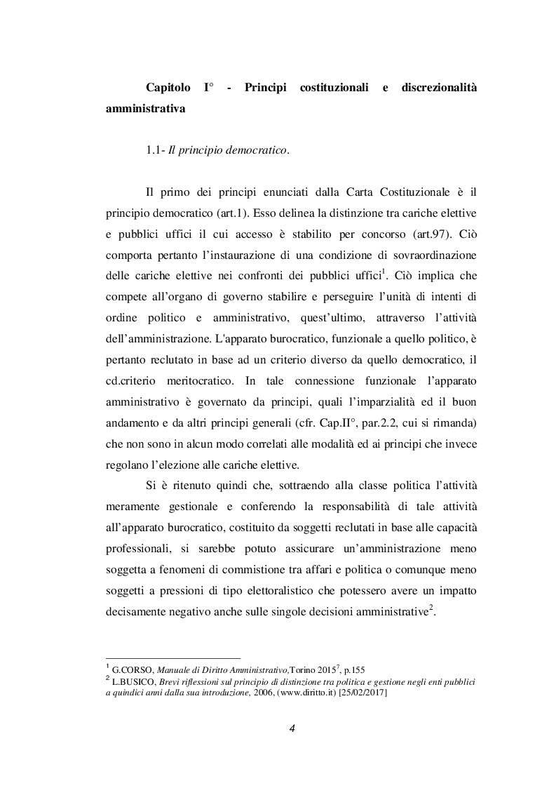 Anteprima della tesi: Discrezionalità amministrativa e tecnica. Vizi dell'atto amministrativo, Pagina 5