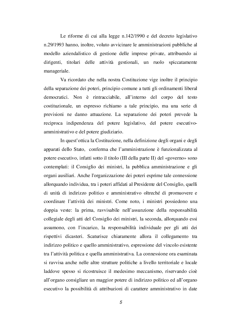 Anteprima della tesi: Discrezionalità amministrativa e tecnica. Vizi dell'atto amministrativo, Pagina 6