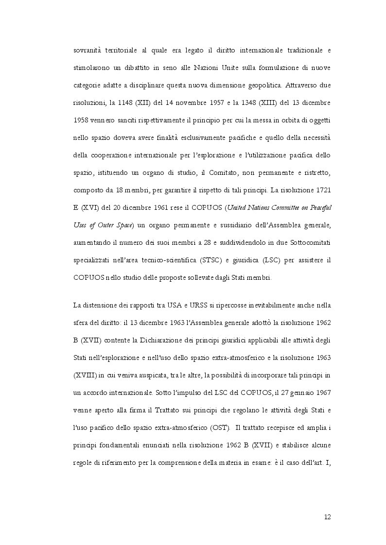 Anteprima della tesi: Radiocommunication satellite. La gestione delle frequenze contro il pericolo delle interferenze nocive nella normativa internazionale, europea e italiana, Pagina 3