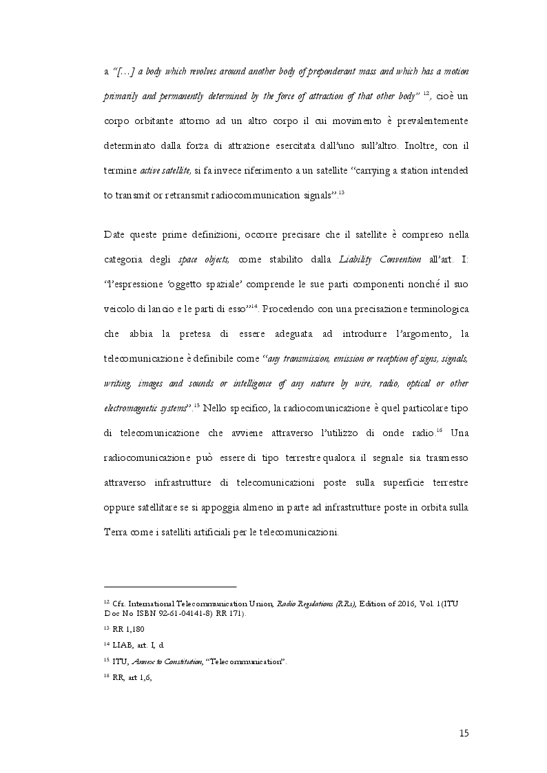 Anteprima della tesi: Radiocommunication satellite. La gestione delle frequenze contro il pericolo delle interferenze nocive nella normativa internazionale, europea e italiana, Pagina 6