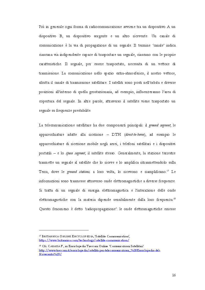 Anteprima della tesi: Radiocommunication satellite. La gestione delle frequenze contro il pericolo delle interferenze nocive nella normativa internazionale, europea e italiana, Pagina 7