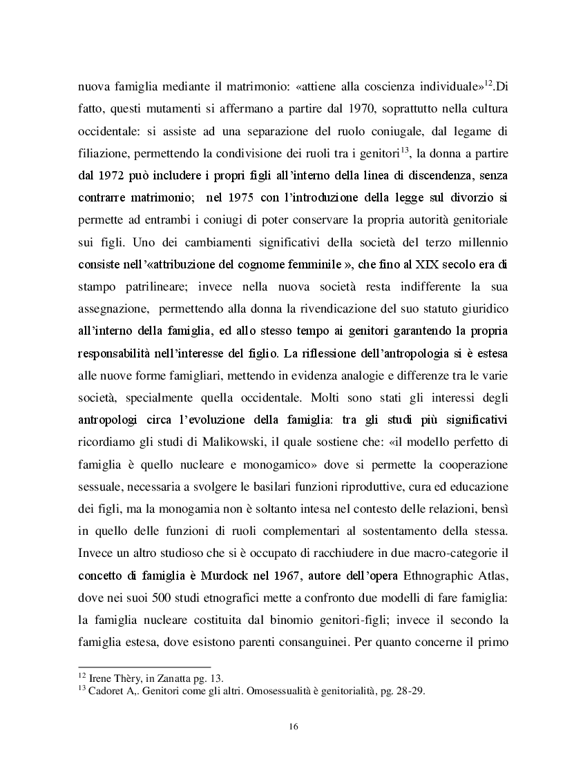 Anteprima della tesi: Io, tu ed i nostri figli. La famiglia omogenitoriale, Pagina 6