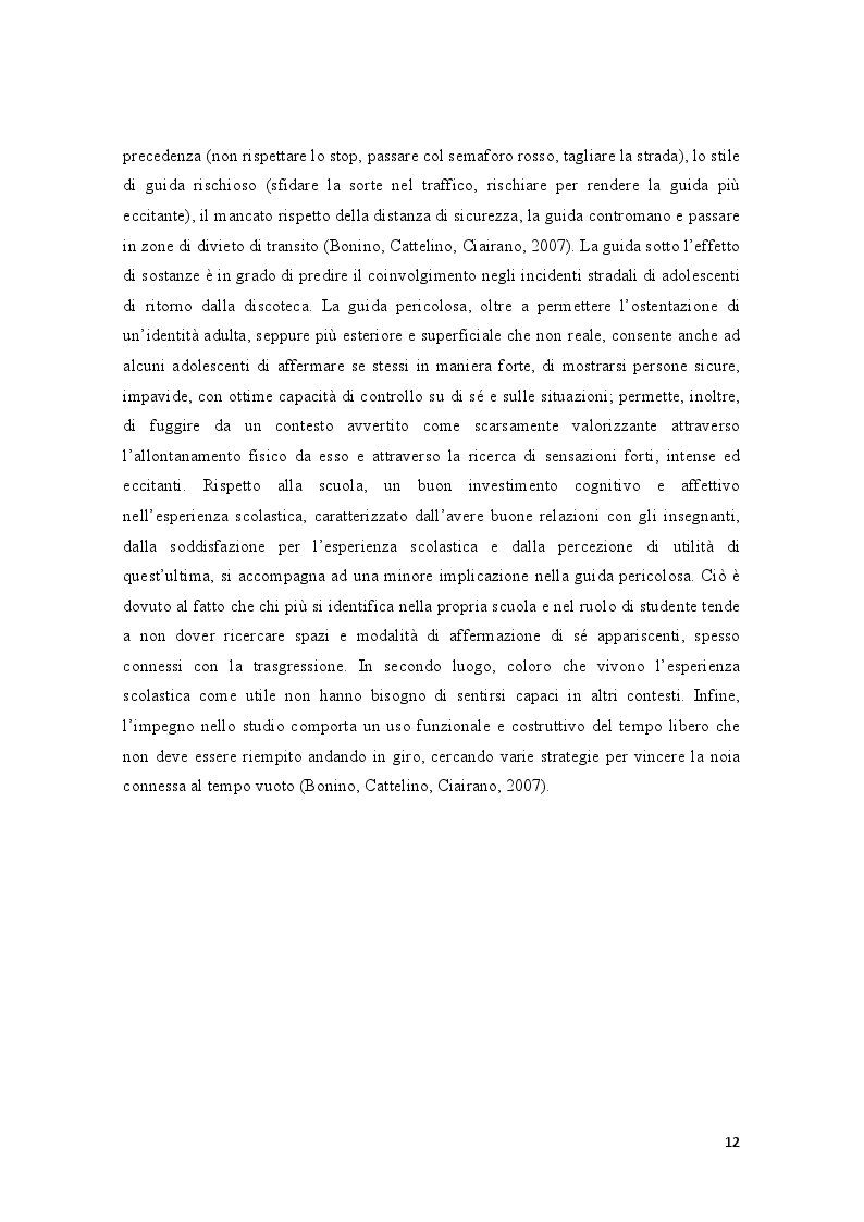 Estratto dalla tesi: Condotte antisociali e rendimento scolastico: uno studio empirico in una popolazione di preadolescenti