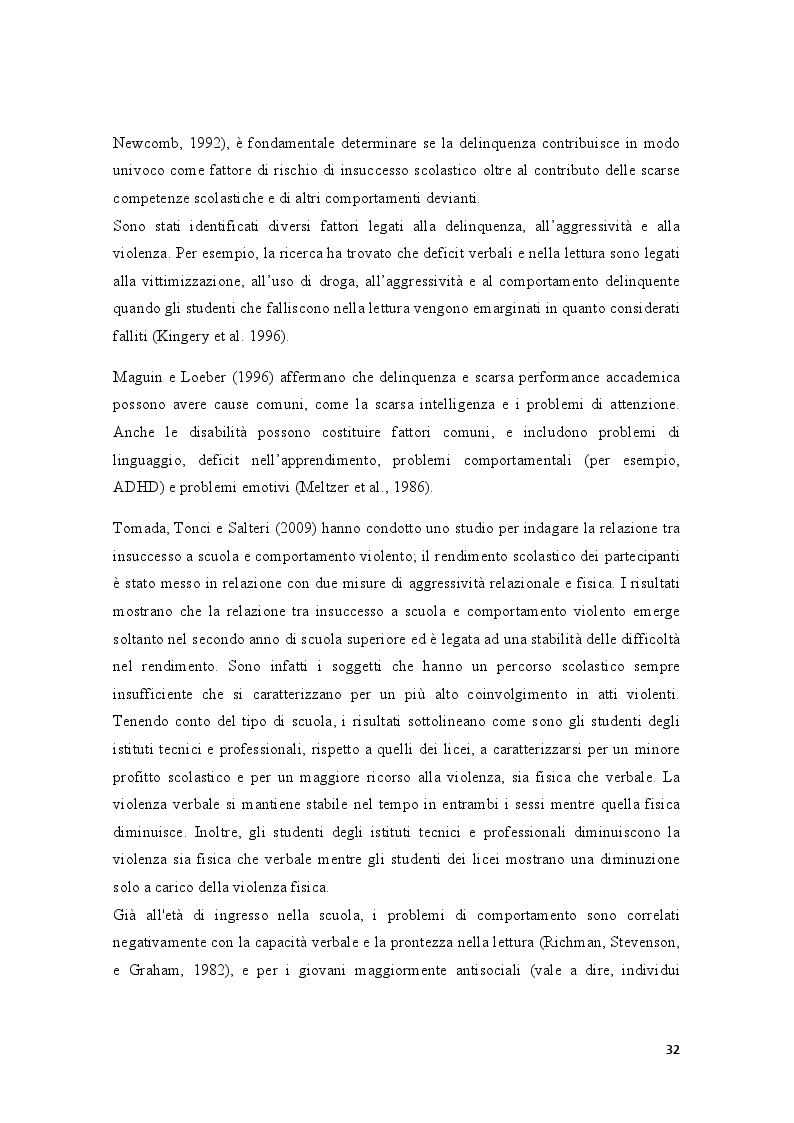 Anteprima della tesi: Condotte antisociali e rendimento scolastico: uno studio empirico in una popolazione di preadolescenti, Pagina 4