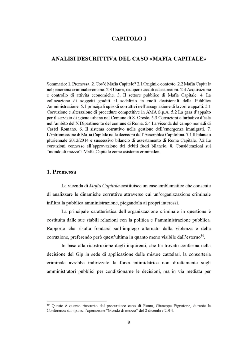 Anteprima della tesi: Evoluzione del fenomeno corruttivo e ruolo della criminalità organizzata: il caso Mafia Capitale, Pagina 10