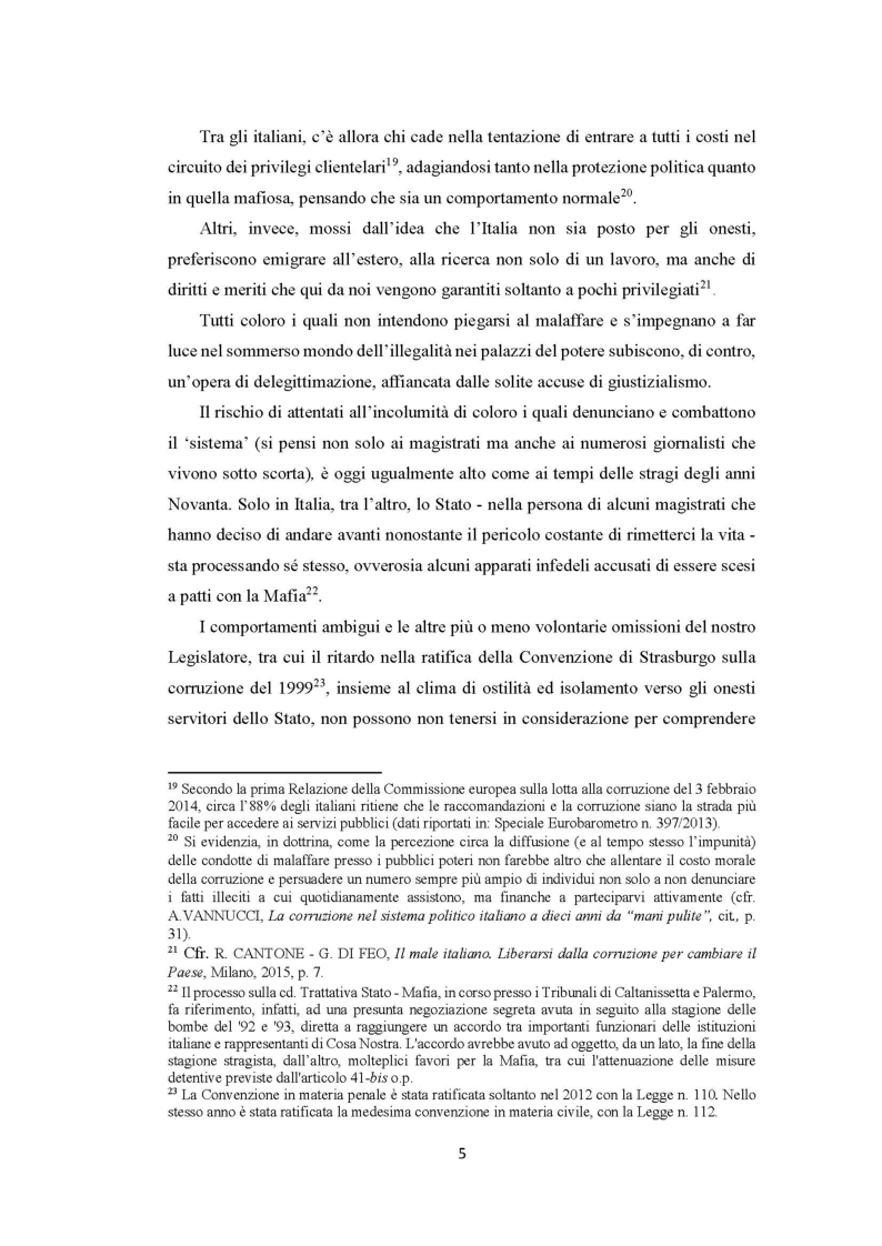 Anteprima della tesi: Evoluzione del fenomeno corruttivo e ruolo della criminalità organizzata: il caso Mafia Capitale, Pagina 6