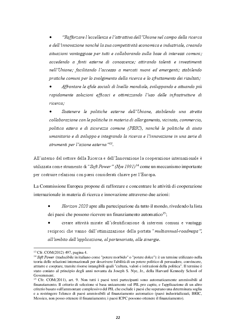 Estratto dalla tesi: HORIZON 2020 – Il programma quadro per la ricerca e l'innovazione. La progettazione europea.
