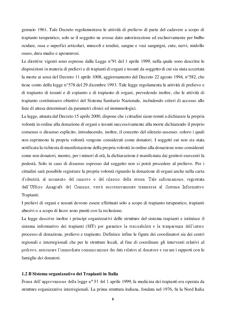 Anteprima della tesi: La donazione: ruolo dell’infermiere del coordinamento dal prelievo al trapianto d’organo, Pagina 4