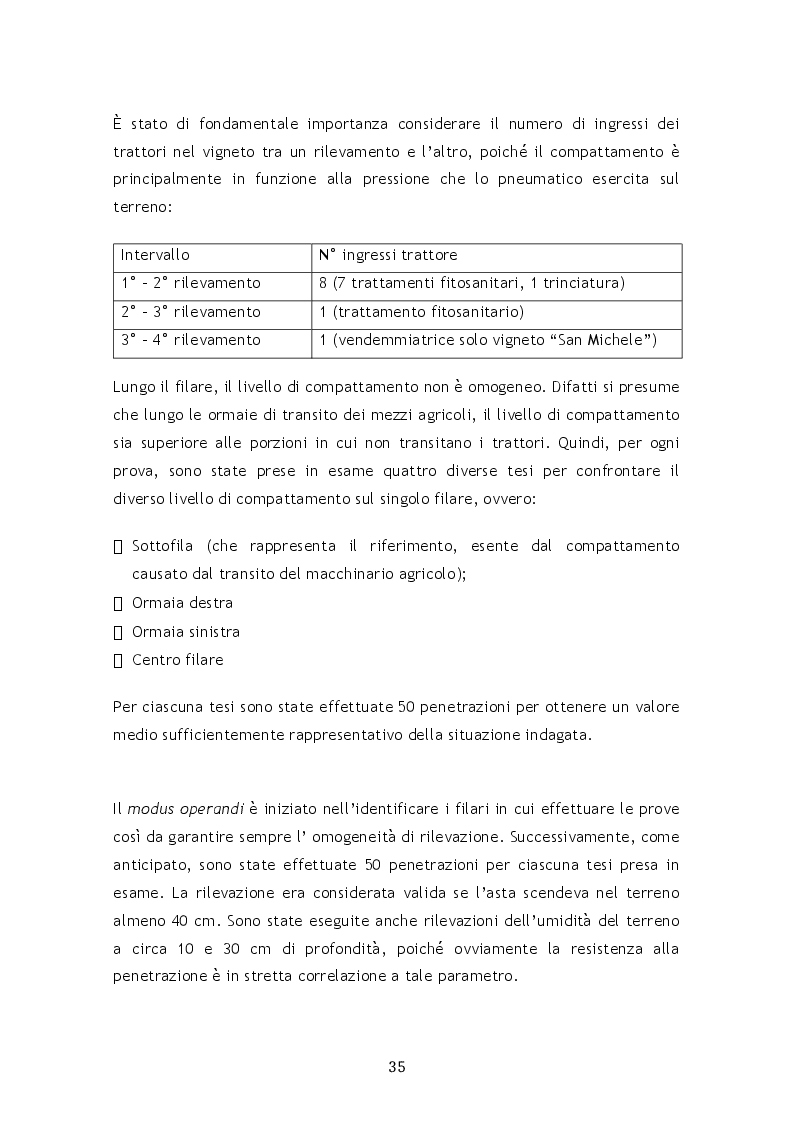 Anteprima della tesi: Il compattamento nel vigneto in relazione al transito dei mezzi agricoli, Pagina 5
