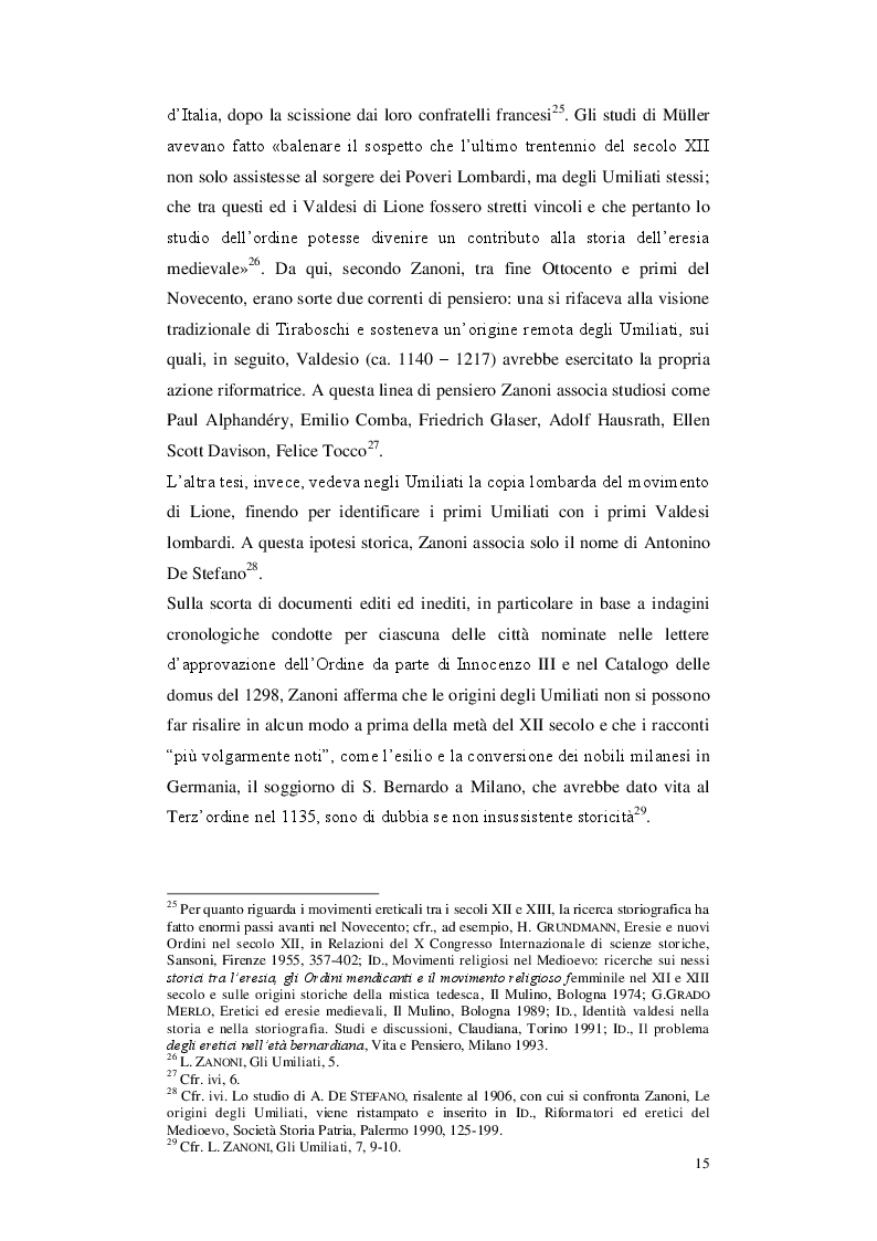 Anteprima della tesi: Gli Umiliati nell'area tosco-emiliana, Pagina 11