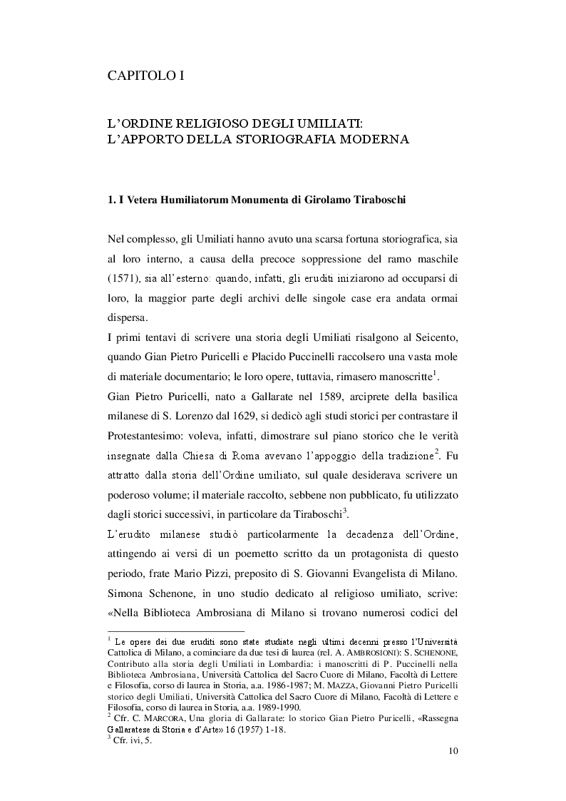 Anteprima della tesi: Gli Umiliati nell'area tosco-emiliana, Pagina 6