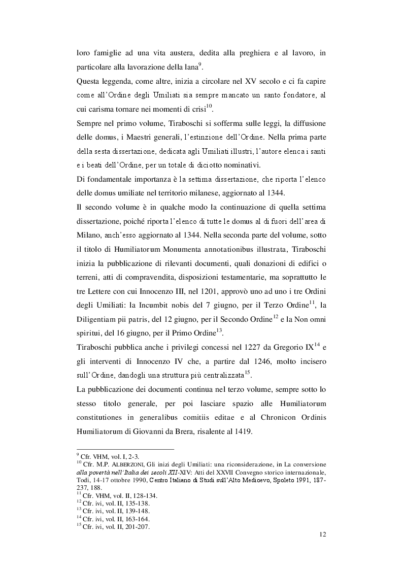 Anteprima della tesi: Gli Umiliati nell'area tosco-emiliana, Pagina 8