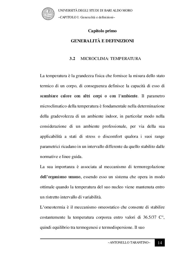 Anteprima della tesi: Le condizioni microclimatiche nelle sale operatorie: campionamenti e verifiche per l'analisi del rischio, Pagina 7