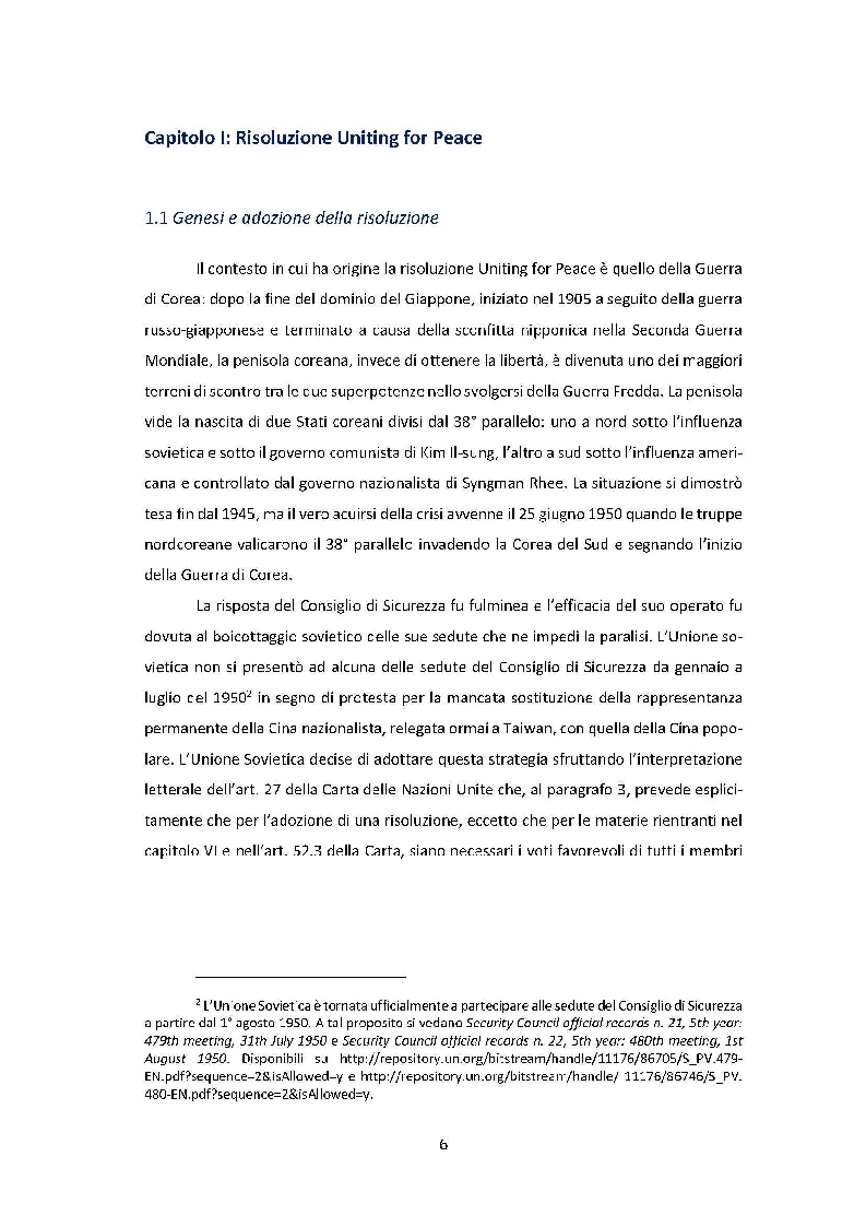 Anteprima della tesi: La risoluzione Uniting for Peace e il suo impatto sulla prassi delle Nazioni Unite, Pagina 4