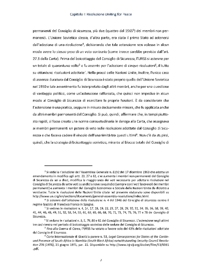 Anteprima della tesi: La risoluzione Uniting for Peace e il suo impatto sulla prassi delle Nazioni Unite, Pagina 5