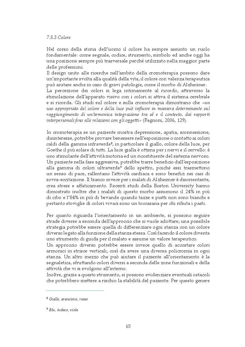 Estratto dalla tesi: Design e Alzheimer. Raccolta e analisi di casi studio