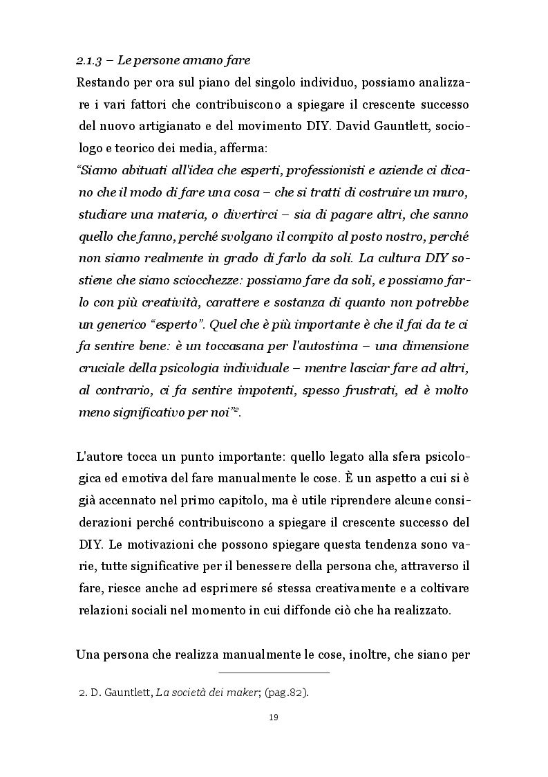 Estratto dalla tesi: Artigianato 2.0 - Innovazioni produttive e commerciali degli artigiani digitali