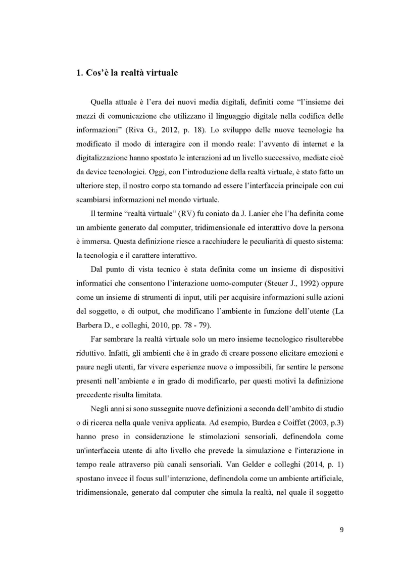 Anteprima della tesi: Una nuova prospettiva per la realtà virtuale, Pagina 5